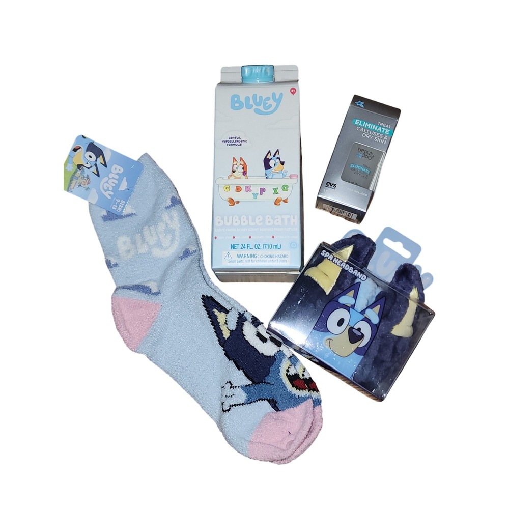 Bluey Bath & Beauty Bundle Bubble Bath Spa Headband Socks & Feet Treatment